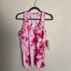 Gottex studio peach skin collection Pink racer back Tie dye pink NET Sz xl